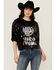 Image #1 - Mainstrip Women's Disco Cowgirl Sequins Short Sleeve Graphic Tee, Black, hi-res