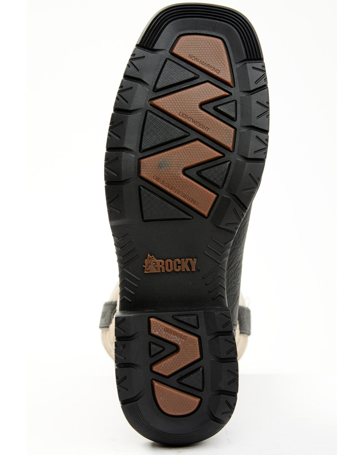 Image #7 - Rocky Men's Rugged Trail Pull On Western Work Boots - Steel Toe, , hi-res