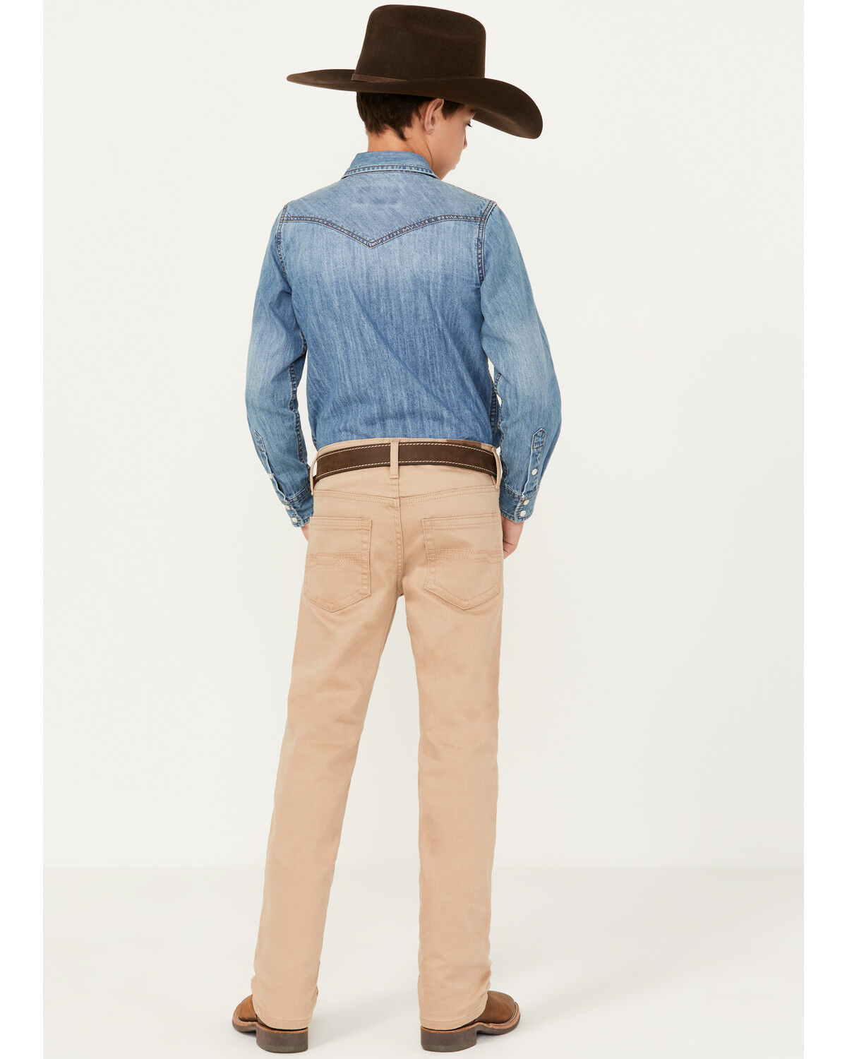 Image #3 - Cody James Boys' Dalton Slim Straight Stretch Jeans, Tan, hi-res
