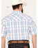 Image #4 - Wrangler 20X Men's Advanced Comfort Plaid Print Short Sleeve Snap Western Shirt, Purple, hi-res