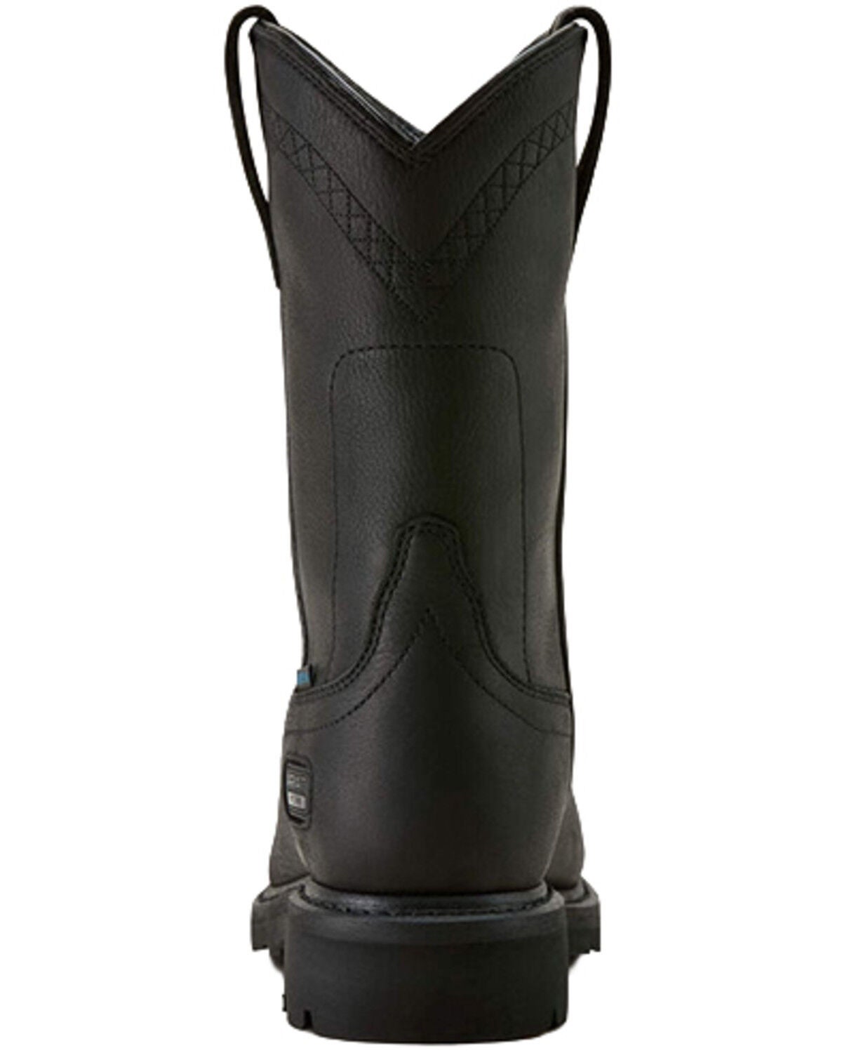 Image #3 - Ariat Men's Sierra Waterproof Pull-On Work Boots - Steel Toe, Black, hi-res