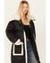 Image #2 - Room 34 Women's Sherpa Puffer Coat, Black, hi-res