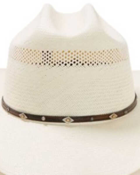 Stetson Men's Lobo 10X Straw All-Around Vent Star Concho Band Cowboy Hat, Natural, hi-res