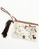 Image #2 - Shyanne Women's Tegan Seed Beaded Cowhide Wristlet Clutch, Brown, hi-res