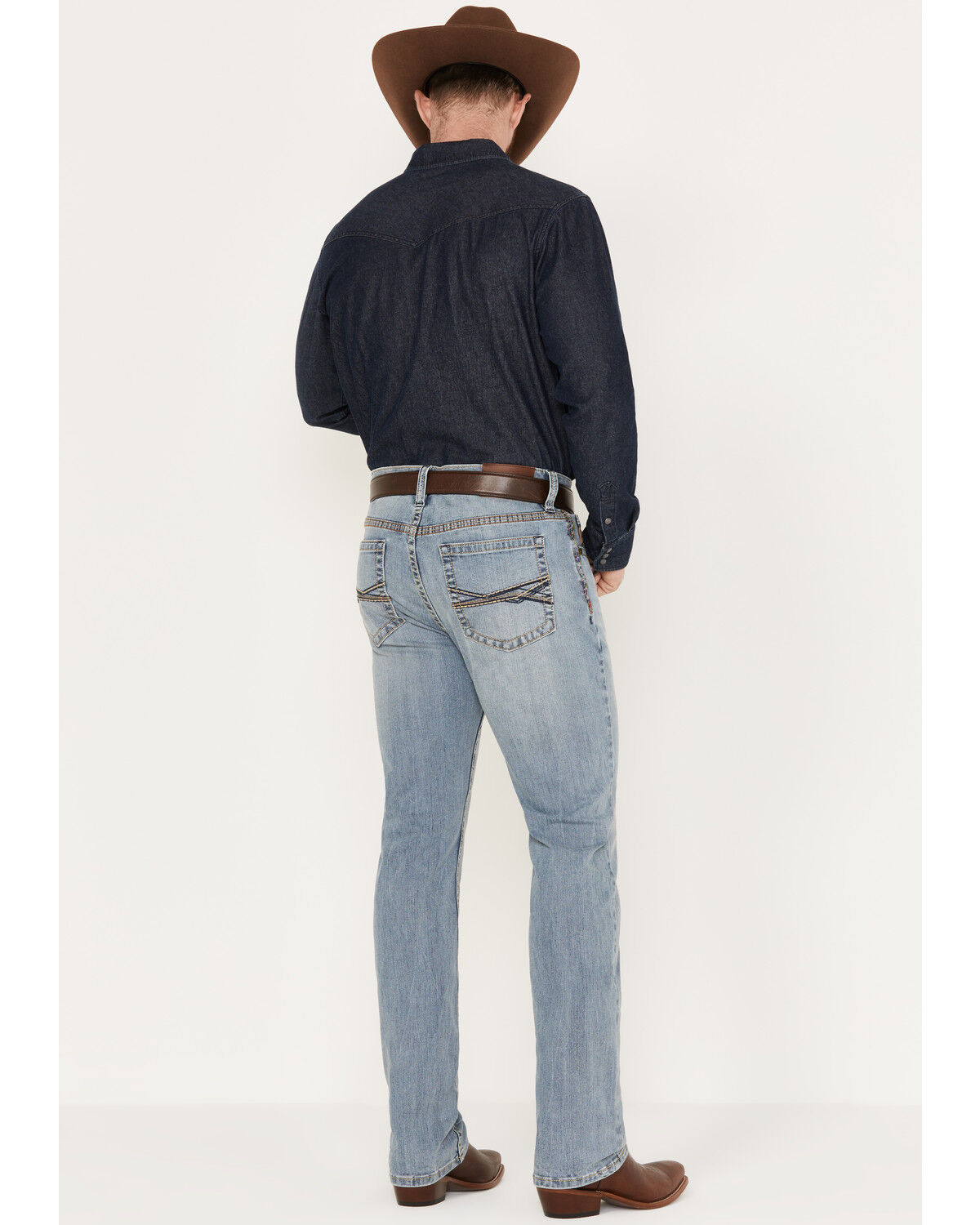 Image #3 - RANK 45® Men's Pistol Medium Wash Slim Straight Stretch Denim Performance Jeans, Light Wash, hi-res