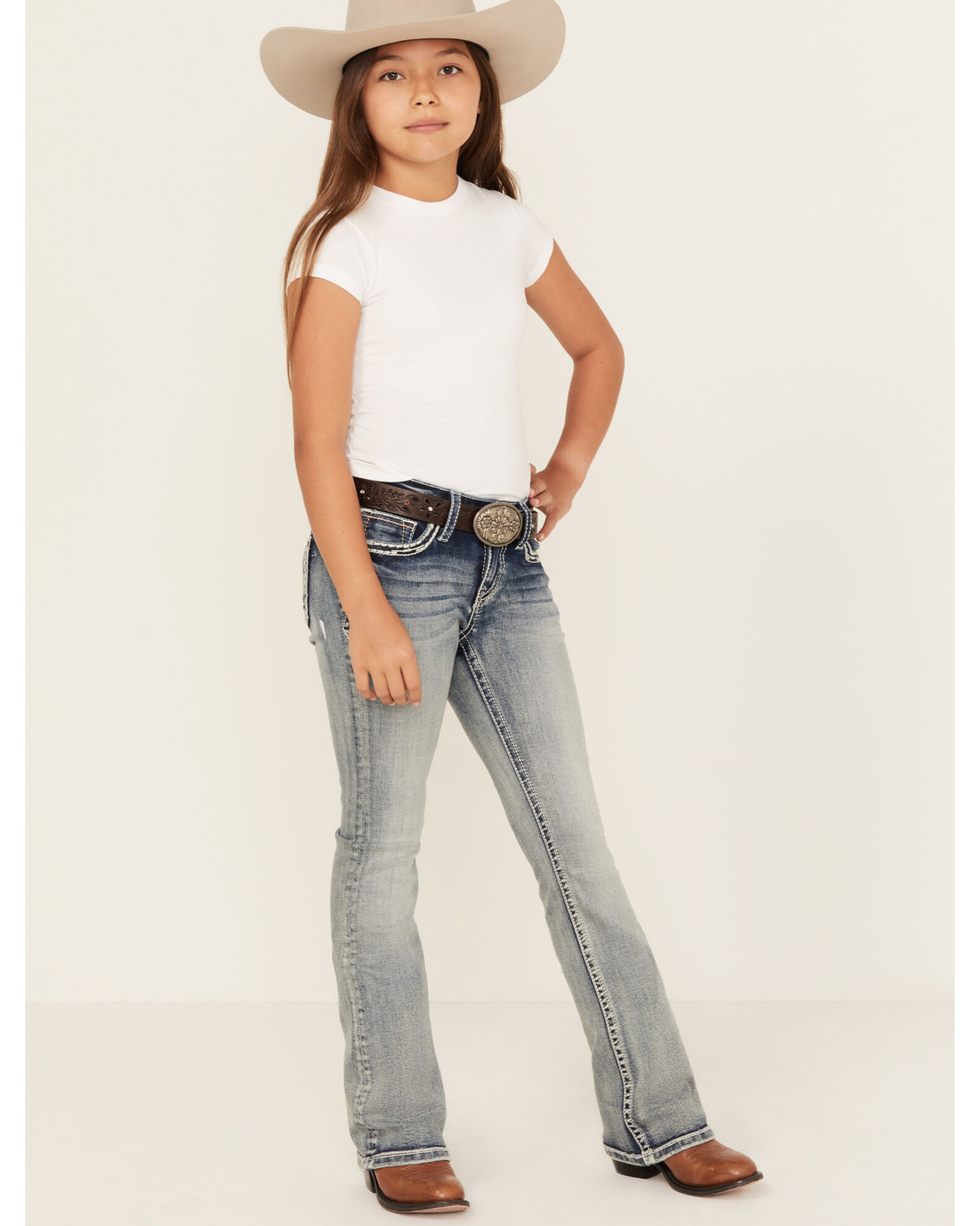 Girls light wash jeans shop