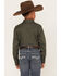 Image #4 - Cody James Boys' Jacquard Long Sleeve Snap Western Shirt, Olive, hi-res