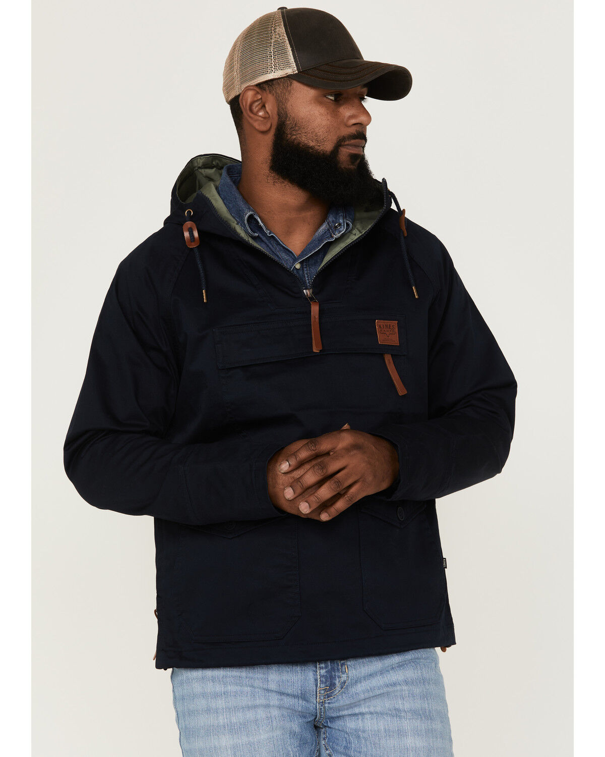 Image #1 - Kimes Ranch Men's Any-Day 1/4 Zip Front Hooded Pullover, , hi-res