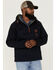 Kimes Ranch Men's Any-Day 1/4 Zip Front Hooded Pullover, Navy, hi-res