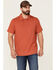 Image #1 - Brothers and Sons Men's Slub Polo Shirt , Cherry, hi-res