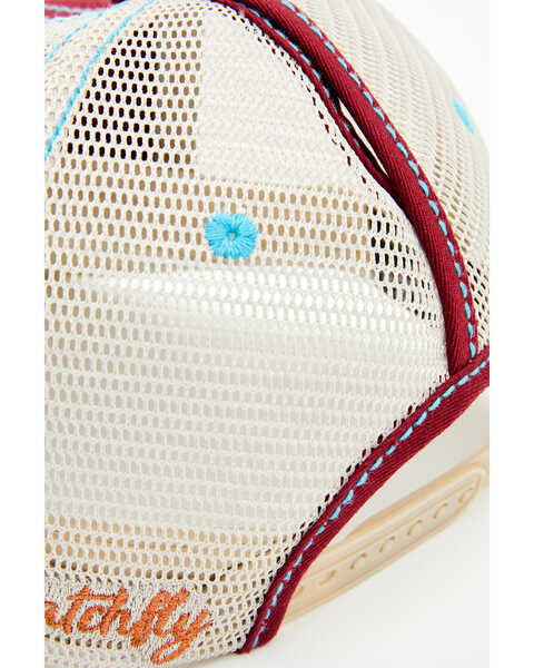 Image #4 - Trenditions Women's Catchfly Laser Cut Aztec Patch Baseball Cap , Burgundy, hi-res