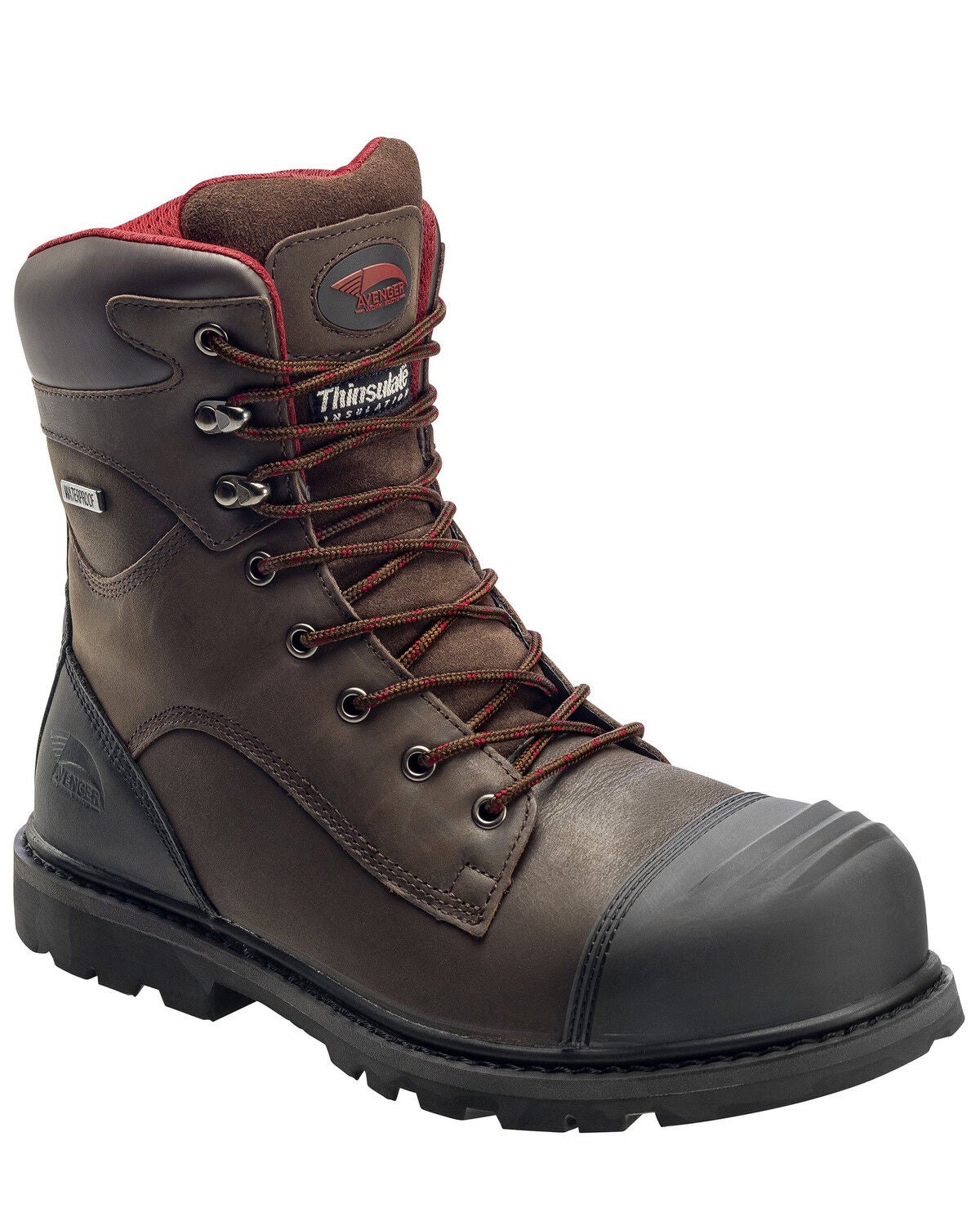 Avenger Men's Hammer Waterproof Work Boots - Composite Toe, Brown, hi-res