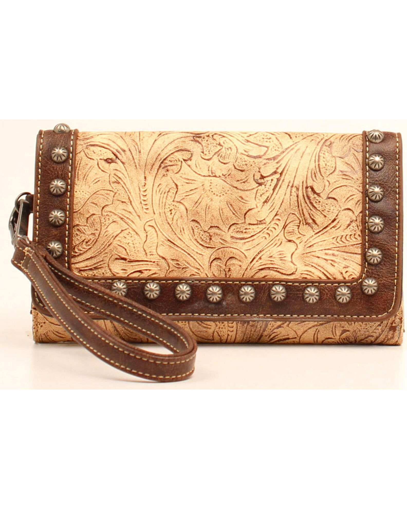 Blazin Roxx Women s Embossed Studded Clutch Wallet Sheplers