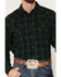 Image #3 - Cody James Men's Yucca Valley Plaid Print Long Sleeve Snap Western Flannel Shirt, Olive, hi-res