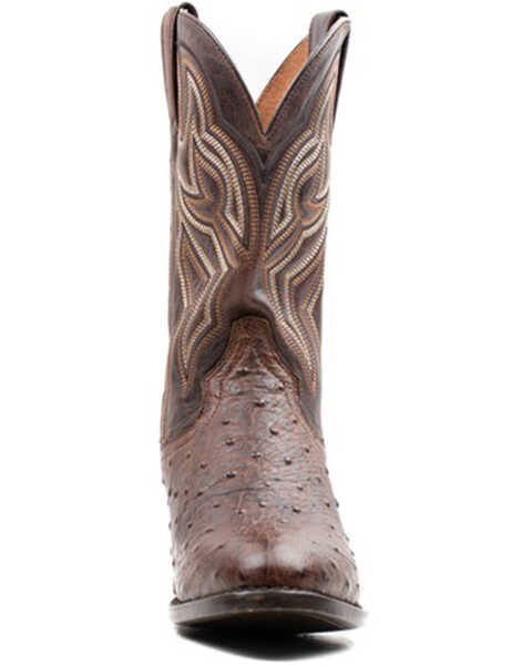 Image #4 - Dan Post Men's 12" Hand Quill French Exotic Western Boots - Medium Toe, Rust Copper, hi-res