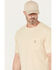 Image #3 - Carhartt Men's Relaxed Fit Lightweight C Graphic Short Sleeve Pocket Shirt, Cream, hi-res