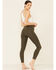 Image #4 - Forina Women's High Waisted Leggings , Olive, hi-res