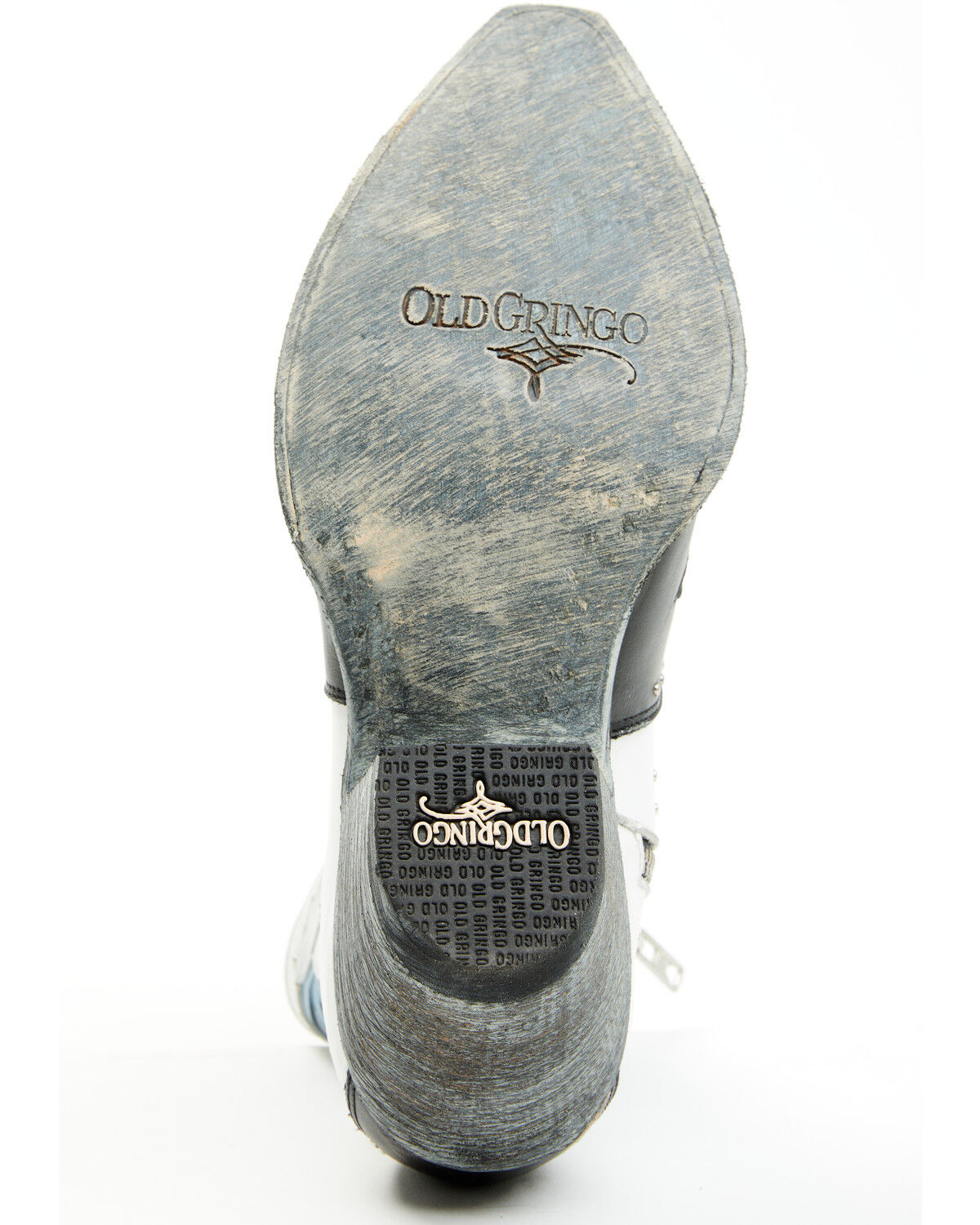 Image #7 - Old Gringo Women's Let Your Heart Western Booties - Snip Toe, Blue/white, hi-res