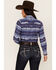 Ariat Women's R.E.A.L. Southwestern Oceanic Print Long Sleeve Western Pearl Snap Shirt, Blue, hi-res