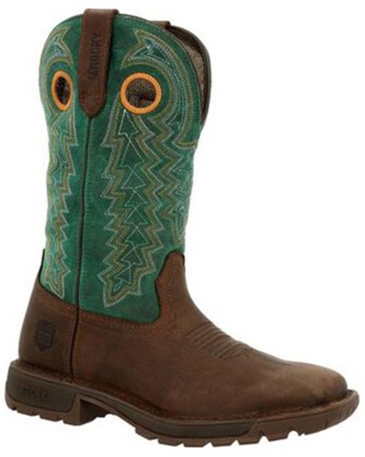 Rocky Women's Legacy 32 Performance Western Boots - Square Toe, Green/brown, hi-res