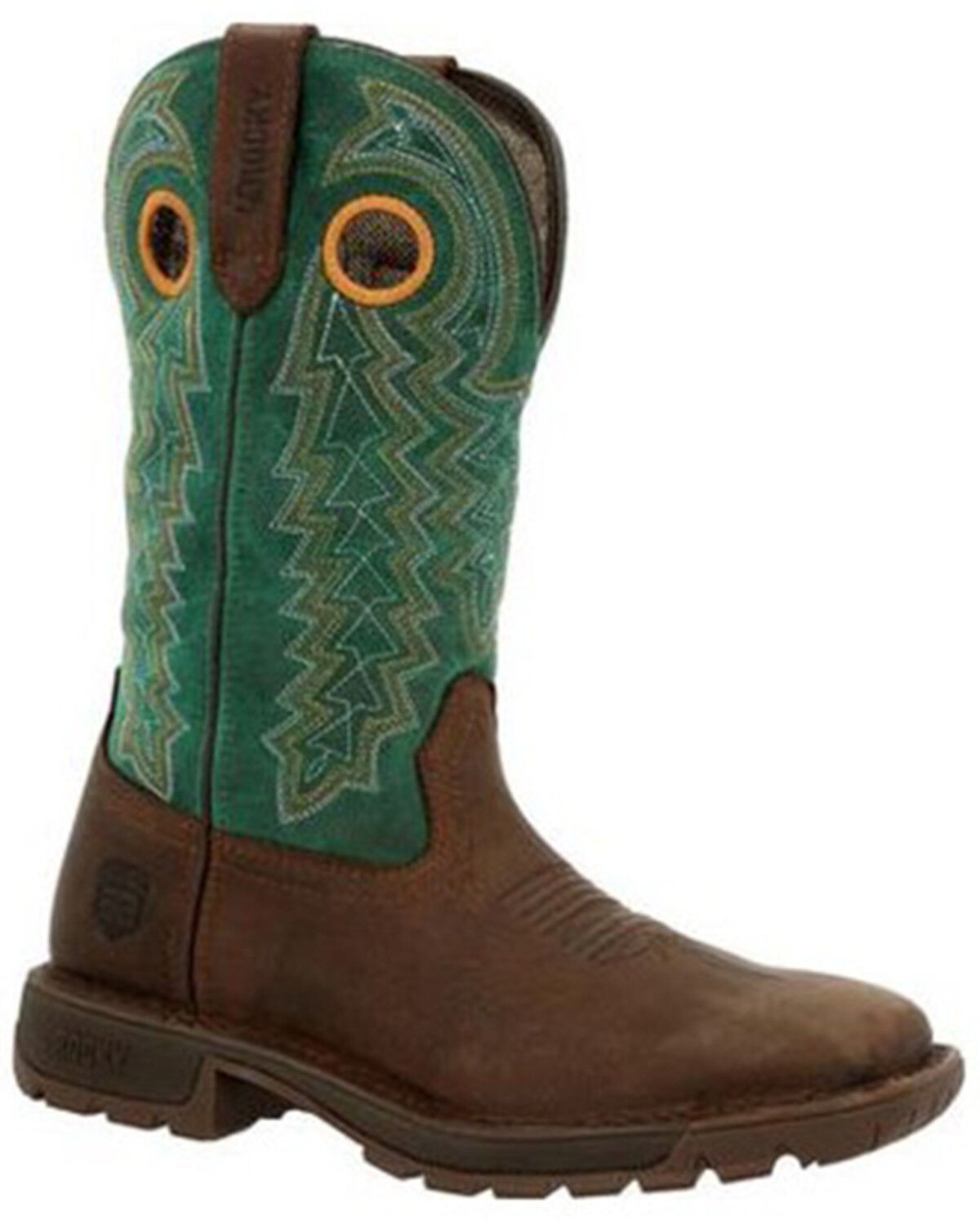 Image #1 - Rocky Women's Legacy 32 Western Boots - Square Toe, Green/brown, hi-res