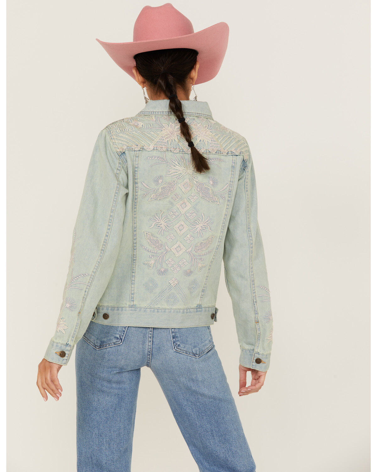 Image #3 - Johnny Was Women's Devere Embroidered Denim Jacket, Blue, hi-res