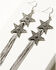 Image #2 - Idyllwind Women's Star Fringe Skyline Earrings , Silver, hi-res