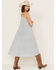 Image #5 - Cleo + Wolf Women's Tiered Relaxed Fit Midi Dress , Steel Blue, hi-res