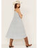 Cleo + Wolf Women's Tiered Relaxed Fit Midi Dress , Steel Blue, hi-res