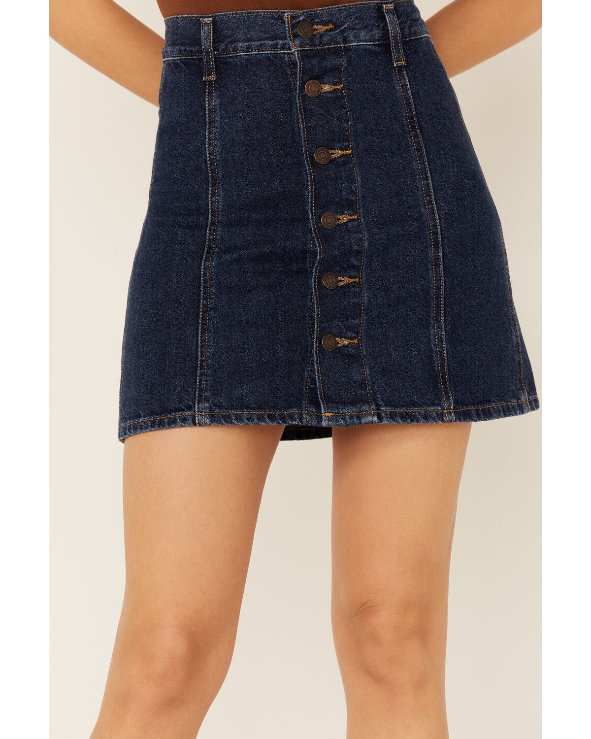 levi's button front mini skirt