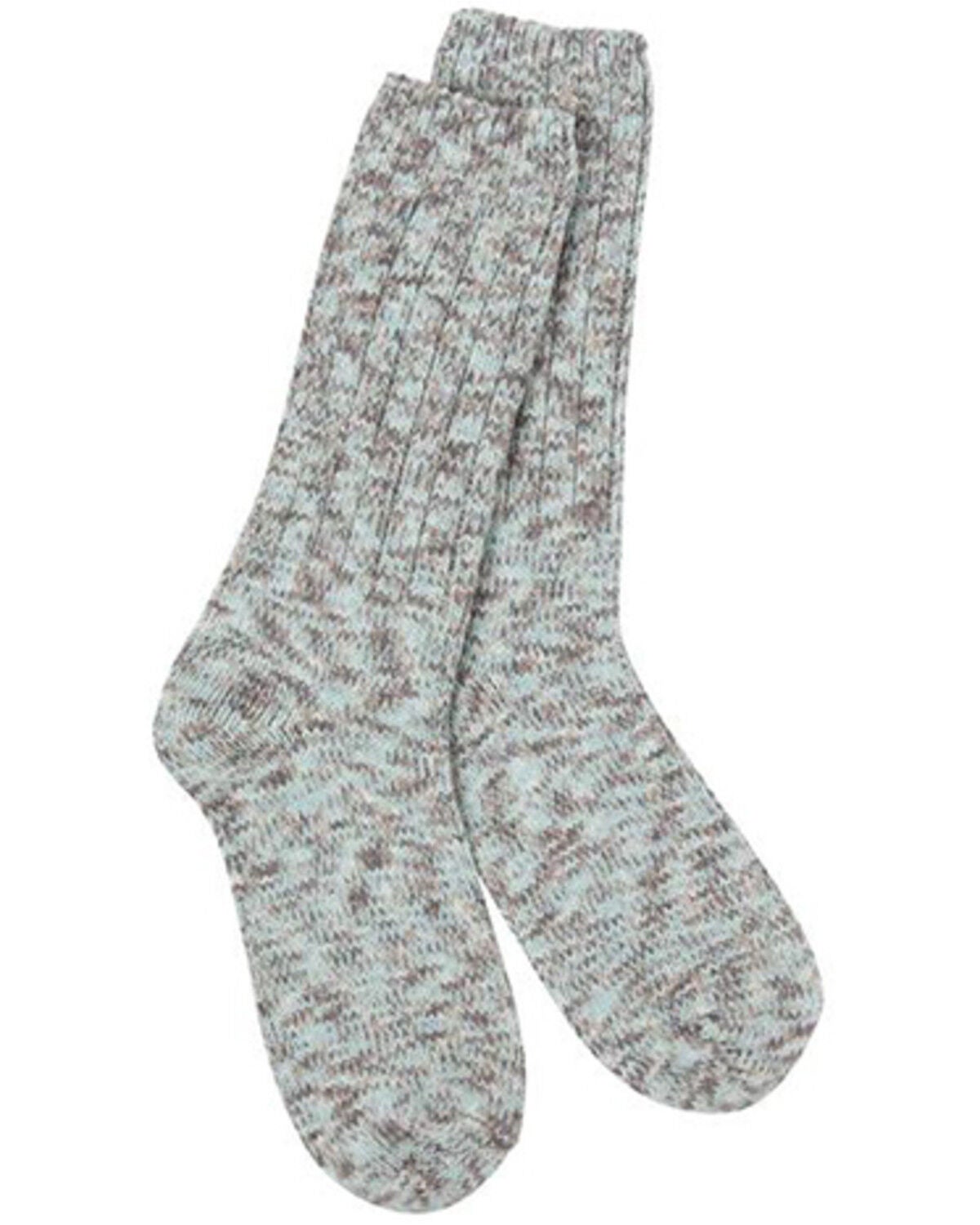 Image #1 - World's Softest Women's Weekend Ragg Crew Socks, Lt Brown, hi-res