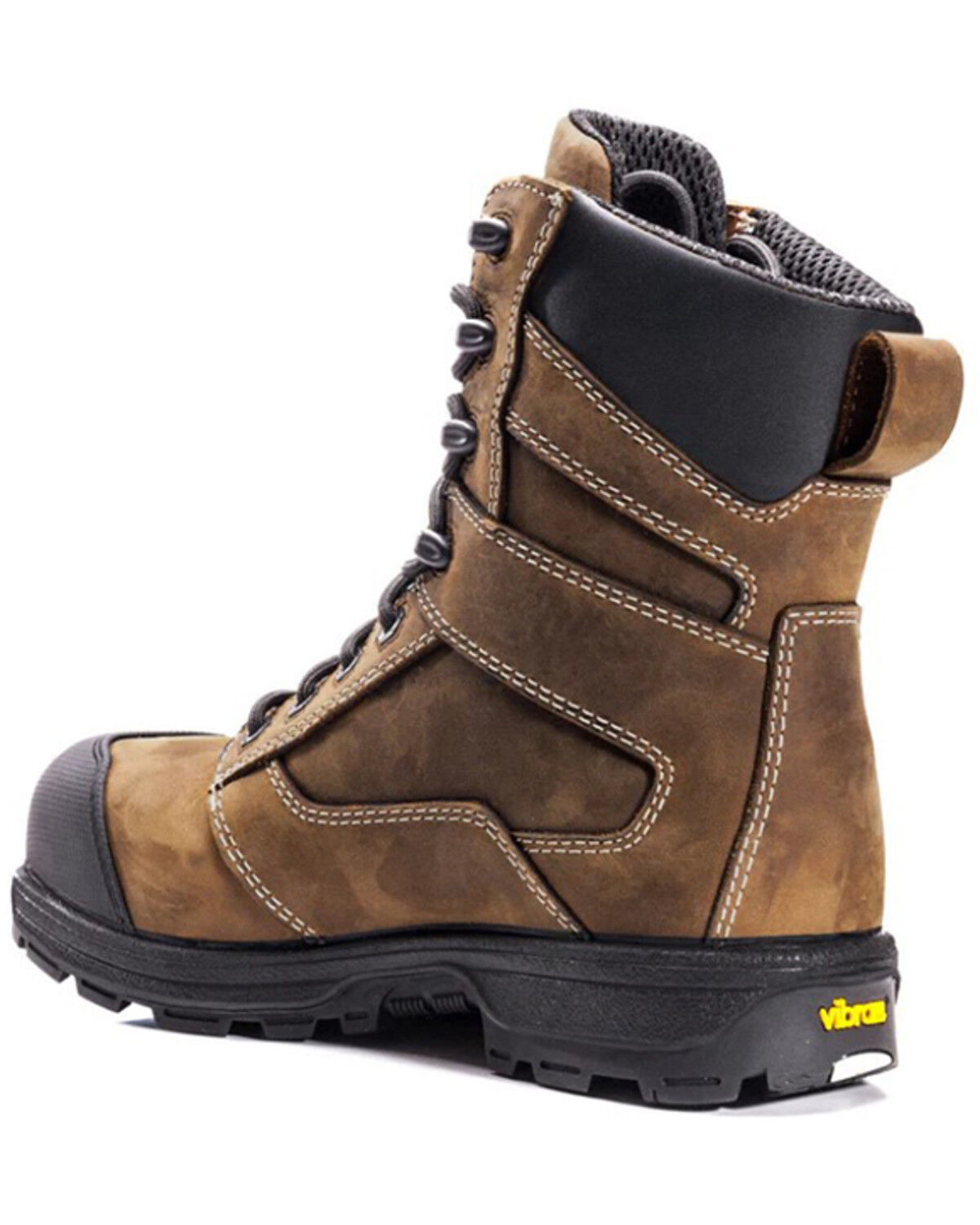 Image #3 - ROYER Men's 8" Agility Artic Grip Waterproof Work Boots - Composite Toe, Brown, hi-res