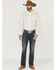 Image #2 - RANK 45® Men's Roughstock Paisley Geo Print Long Sleeve Button-Down Western Shirt, Cream, hi-res