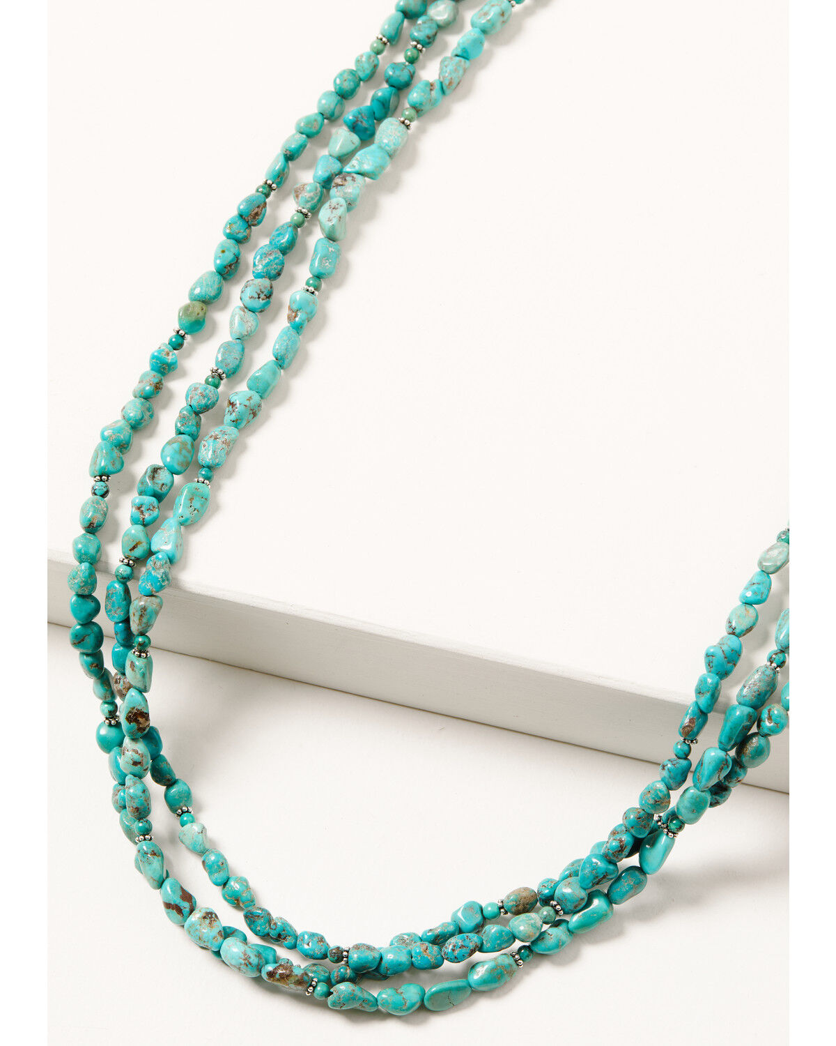 Image #5 - Paige Wallace Women's Turquoise 3-Strand Long Beaded Necklace, Turquoise, hi-res