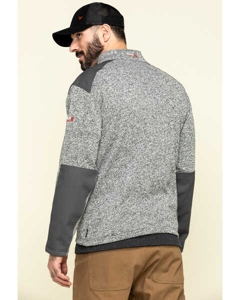 Image #2 - Ariat Men's FR Caldwell Zip-Up Work Sweater Jacket - Big , Charcoal, hi-res
