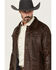Image #2 - Scully Men's Leather Trucker Jacket, Brown, hi-res