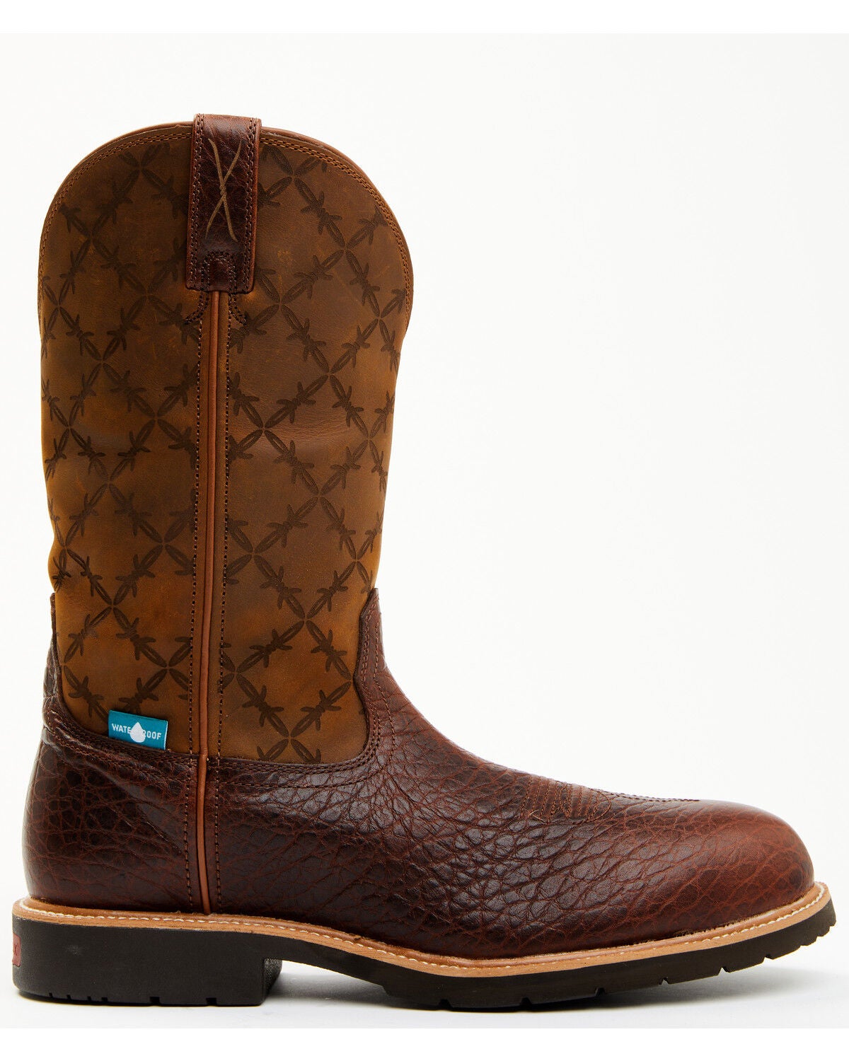 Image #2 - Twisted X Men's 12" Western Work Boots - Nano Toe, Brown, hi-res