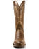 El Dorado Men's Embroidered Design Western Boots - Round Toe , Chocolate, hi-res