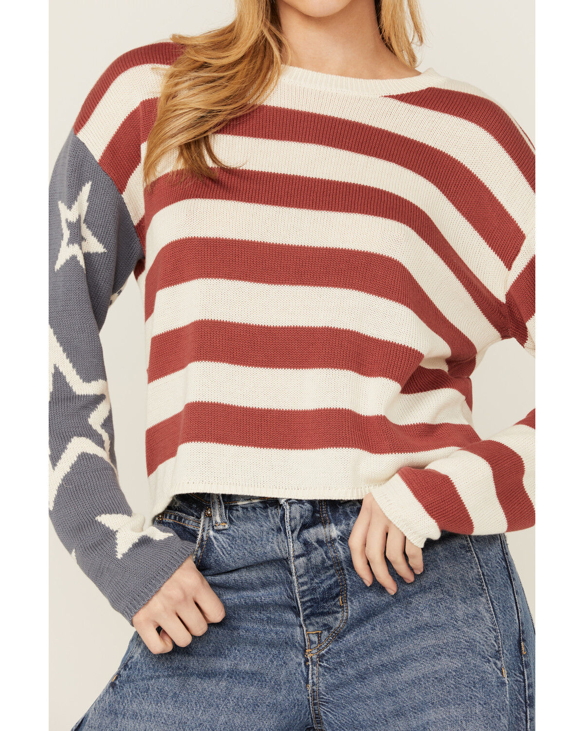 Image #3 - White Crow Women's Americana Sweater, Red, hi-res