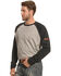 Image #2 - Ariat Men's FR Long Sleeve Baseball Work T-Shirt, Black, hi-res