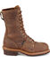 Image #2 - Carolina Men's 10" Waterproof Linesman Boots - Round Toe, Brown, hi-res