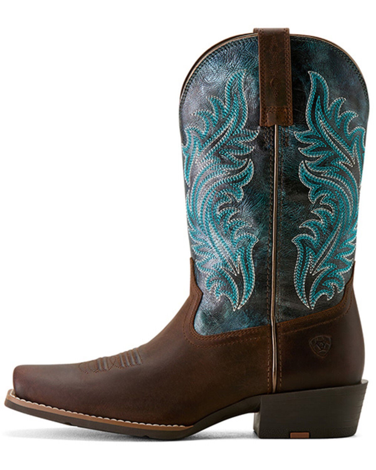 Image #2 - Ariat Women's Round Up Performance Western Boots - Square Toe, Blue, hi-res