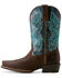 Image #2 - Ariat Women's Round Up Performance Western Boots - Square Toe, Blue, hi-res