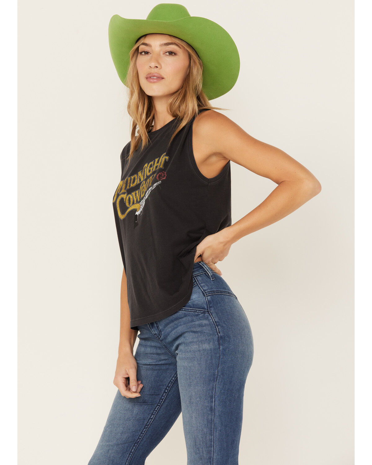 Image #3 - White Crow Women's Midnight Cowboy Graphic Tank, Black, hi-res