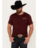 Pendleton Men's River Logo Short Sleeve Graphic T-Shirt, Maroon, hi-res