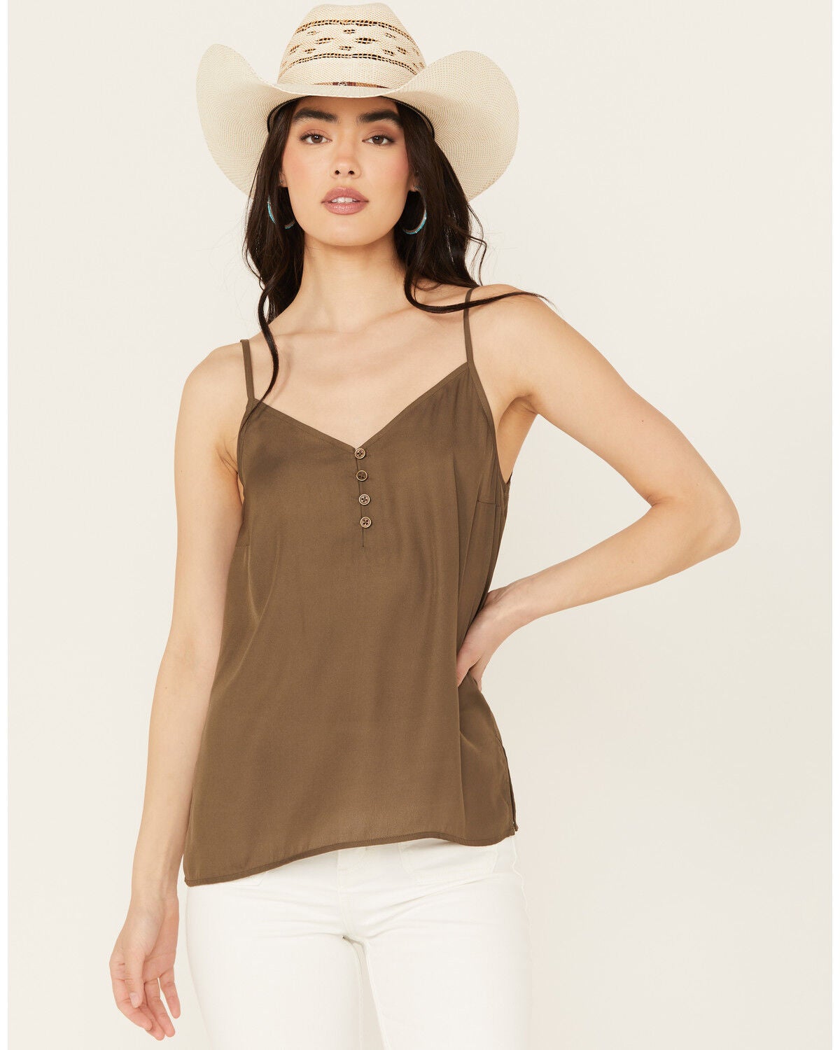 Cleo + Wolf Women's Henley Silk Cami | Sheplers
