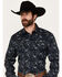 Image #1 - Wrangler Retro Men's Premium Paisley Print Long Sleeve Snap Western Shirt, Navy, hi-res