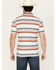 Image #4 - Hooey Men's Weekender Serape Striped Short Sleeve Performance Polo Shirt , Cream, hi-res