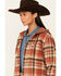 Image #2 - Kimes Ranch Delano Plaid Print Hooded Flannel Jacket, Rust Copper, hi-res