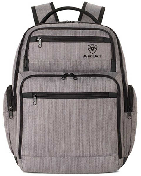 Ariat Canvas Adjustable Strap Backpack, Grey, hi-res